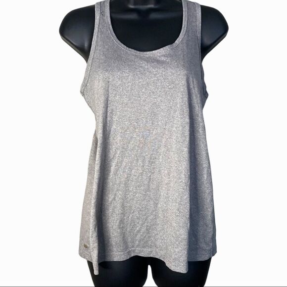 Basic Gray Racerback Active Tank Top - Picture 1 of 7